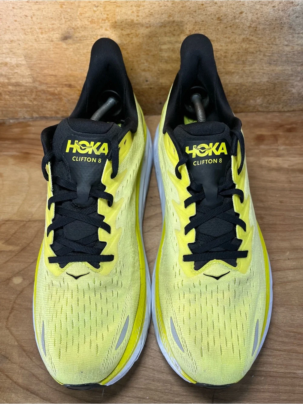 Hoka One One Clifton 8 Mens Size 13 (D) Running Shoes Sneakers Yellow Black